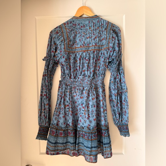 Cleobella Blue Floral Long Sleeve Dress - Picture 2 of 3